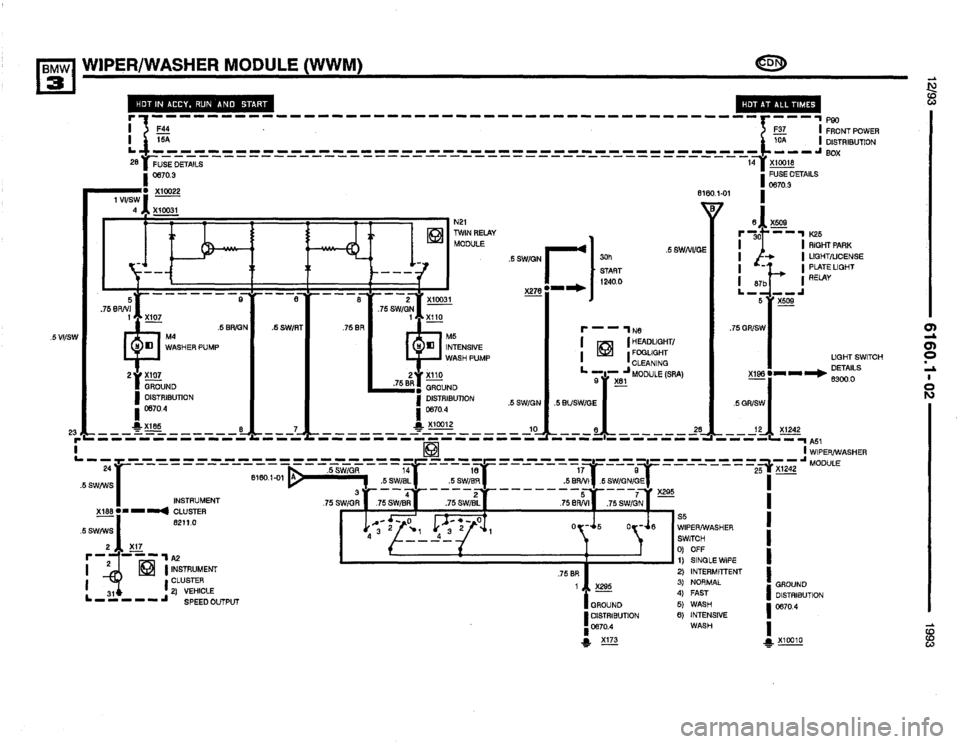 BMW 325i 1993 E36 Electrical Troubleshooting Manual 