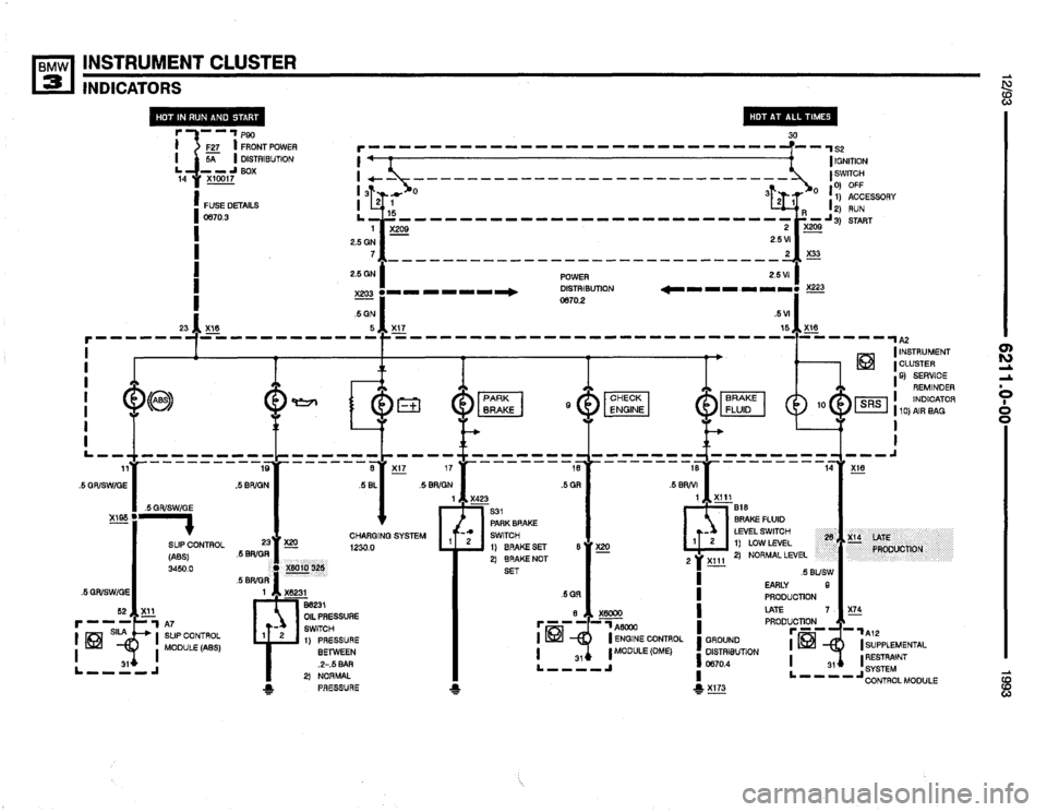 BMW 325i 1993 E36 Electrical Troubleshooting Manual 
