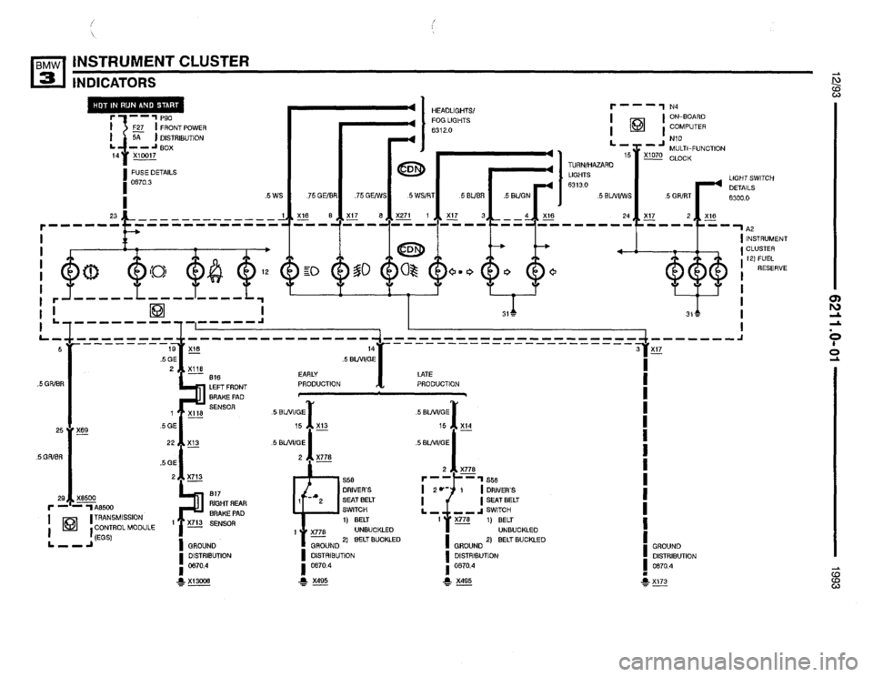 BMW 325i 1993 E36 Electrical Troubleshooting Manual 