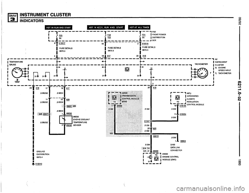 BMW 325i 1993 E36 Electrical Troubleshooting Manual 
