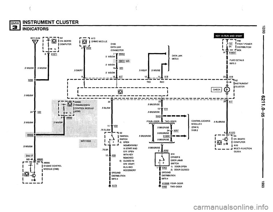 BMW 325i 1993 E36 Electrical Troubleshooting Manual 