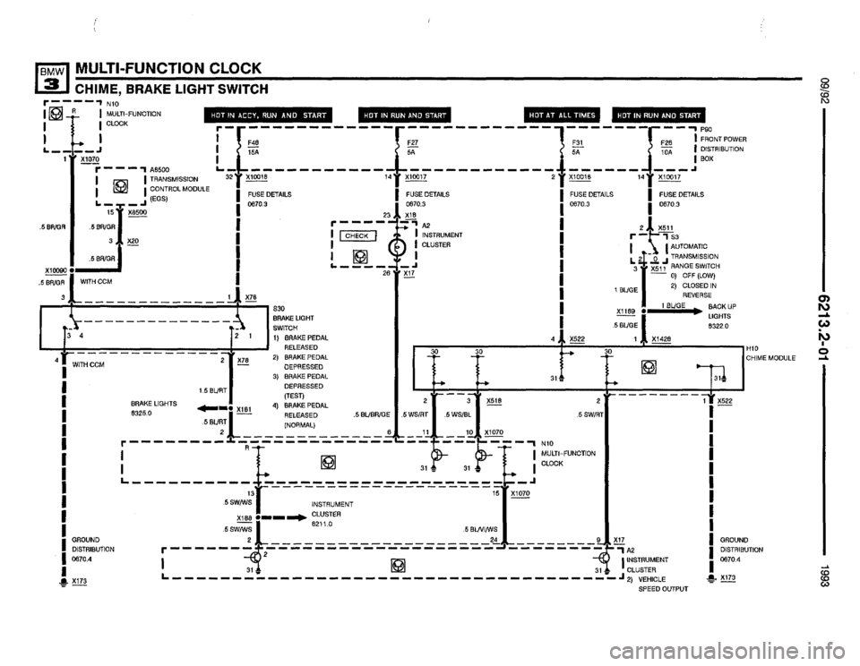 BMW 325i 1993 E36 Electrical Troubleshooting Manual 
