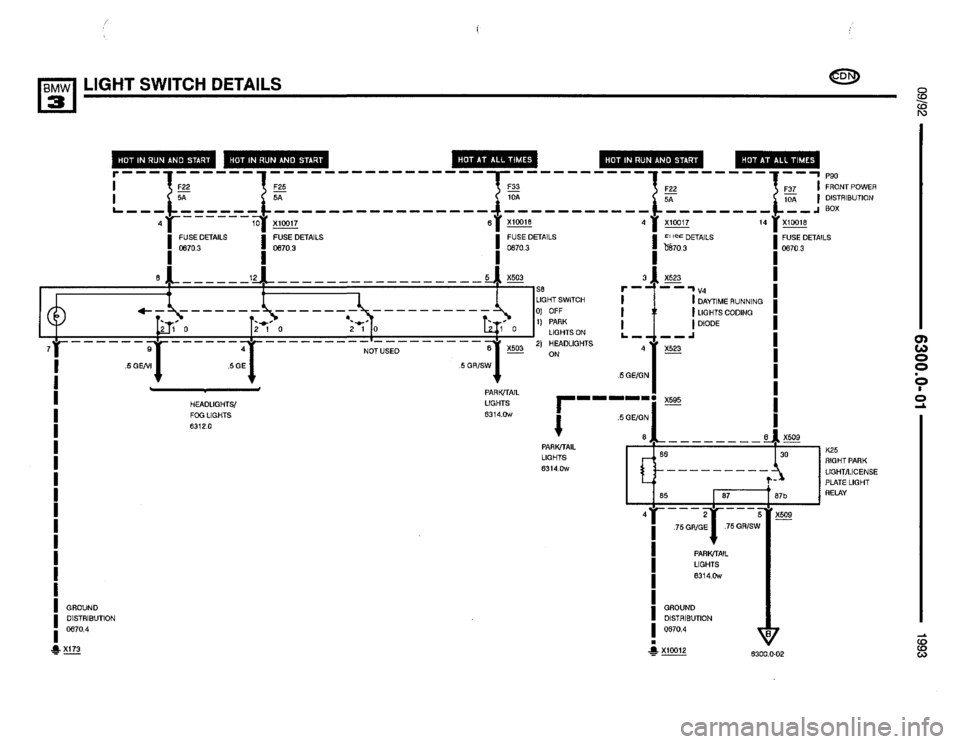 BMW 325i 1993 E36 Electrical Troubleshooting Manual 