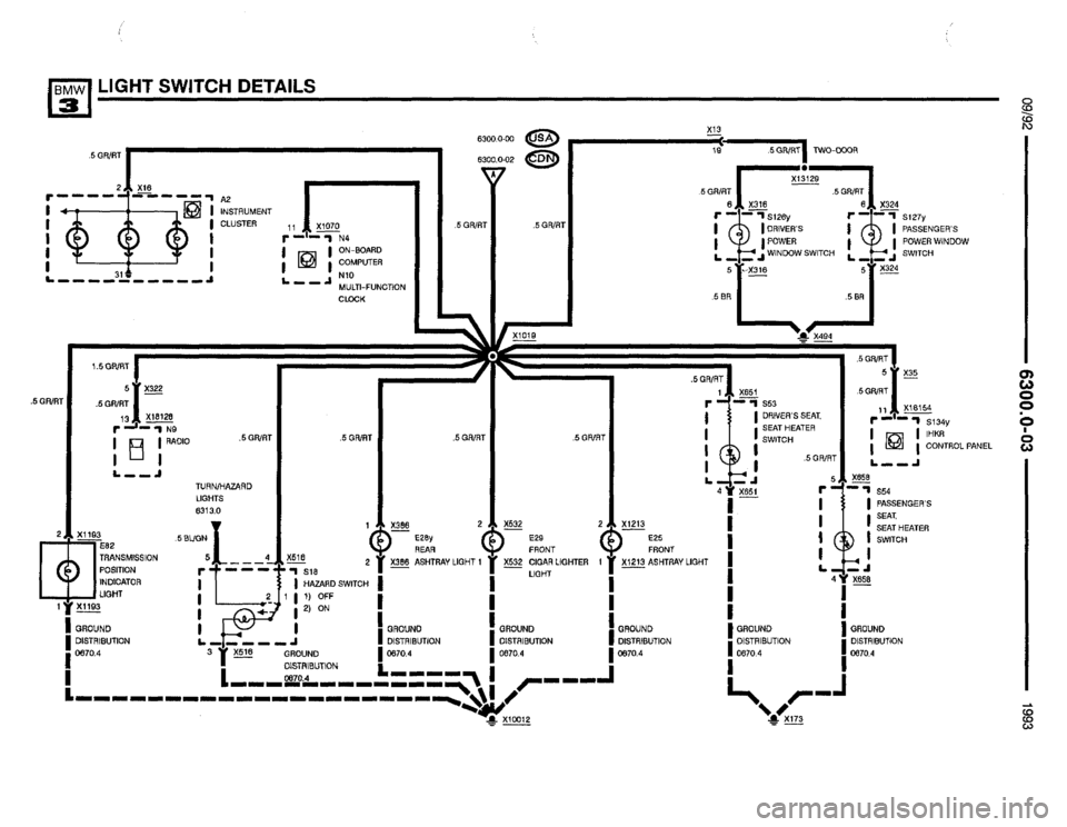BMW 325i 1993 E36 Electrical Troubleshooting Manual 
