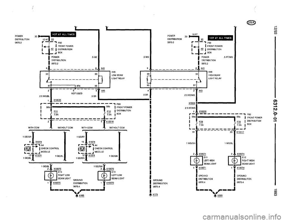 BMW 325i 1993 E36 Electrical Troubleshooting Manual 