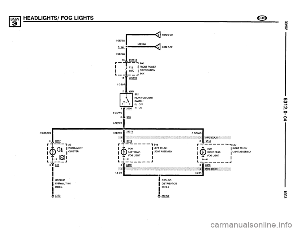 BMW 325i 1993 E36 Electrical Troubleshooting Manual 
