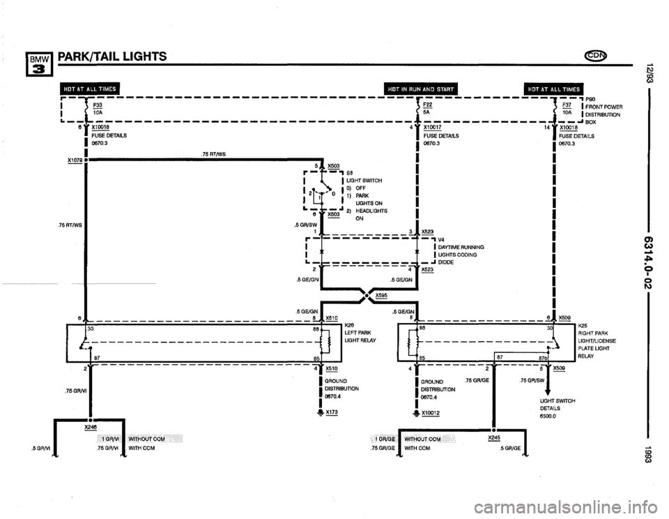 BMW 318is 1993 E36 Electrical Troubleshooting Manual 