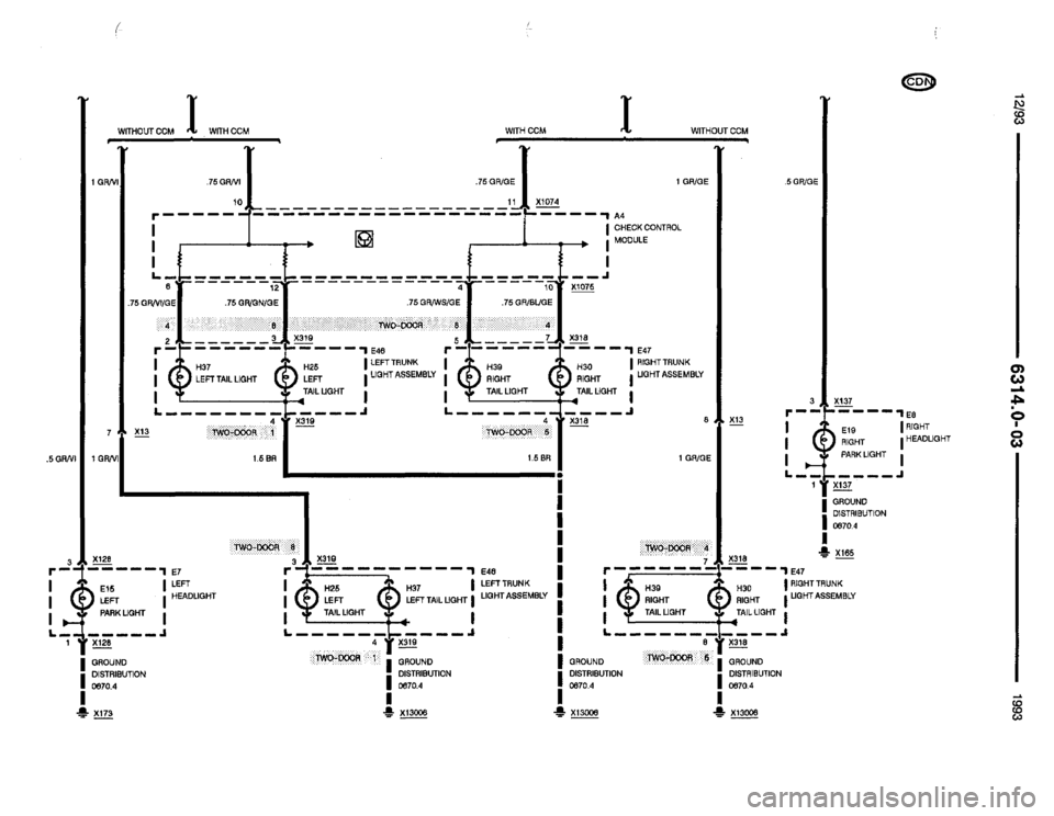 BMW 318is 1993 E36 Electrical Troubleshooting Manual 