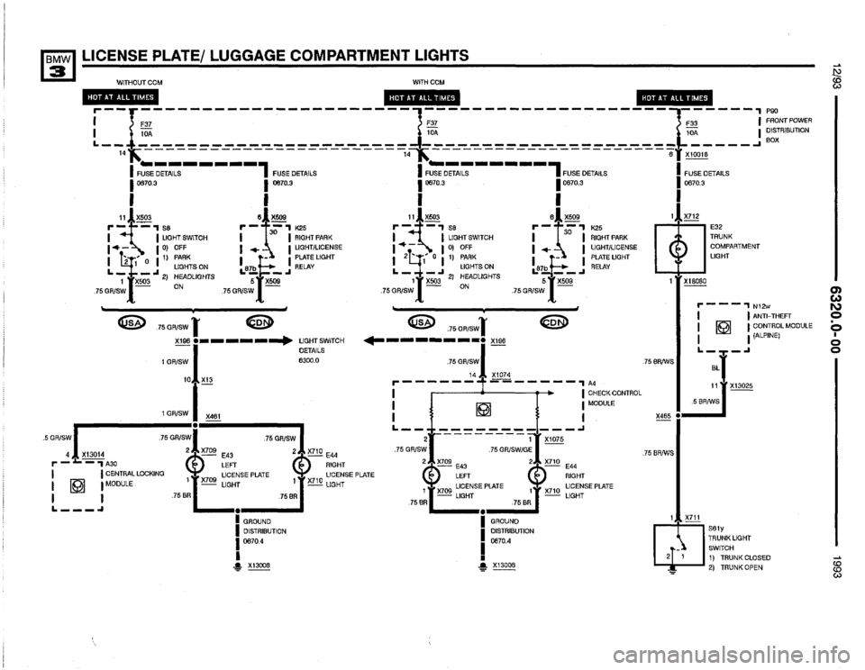 BMW 318is 1993 E36 Electrical Troubleshooting Manual 