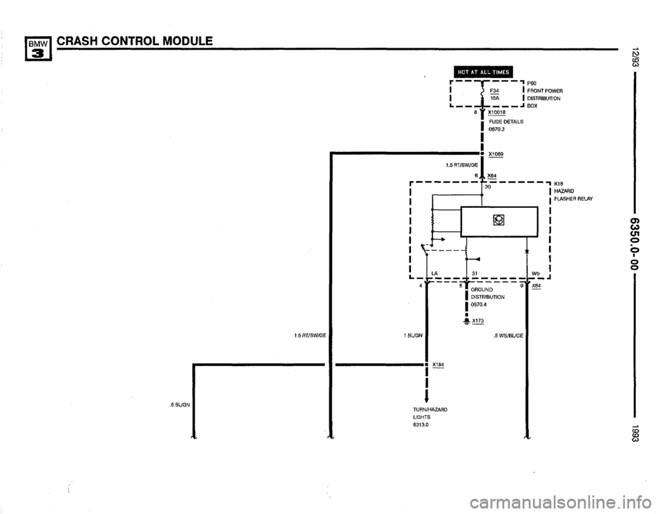 BMW 325i 1993 E36 Electrical Troubleshooting Manual 