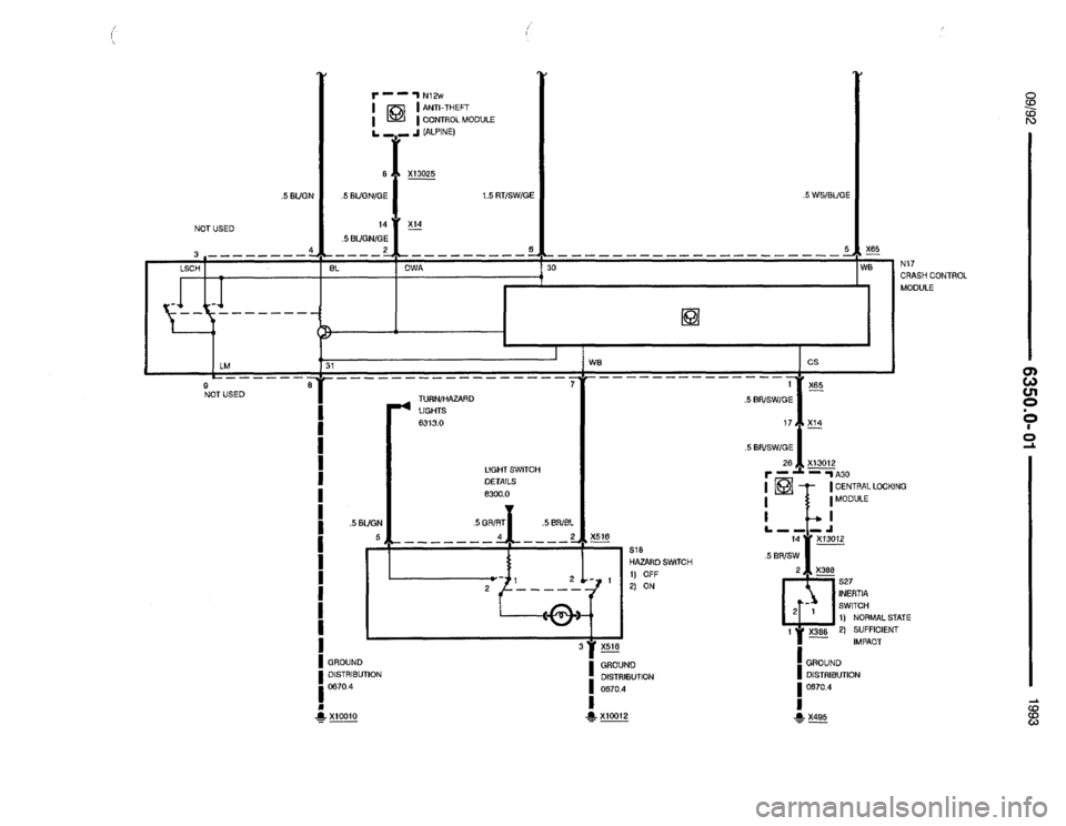 BMW 325i 1993 E36 Electrical Troubleshooting Manual 