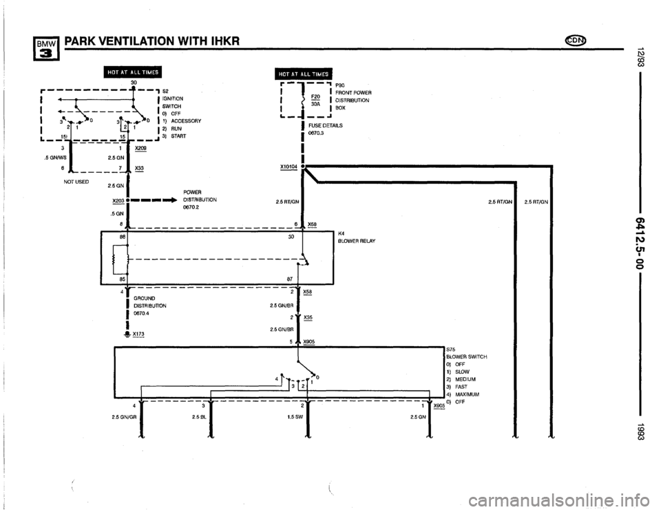 BMW 325i 1993 E36 Electrical Troubleshooting Manual 