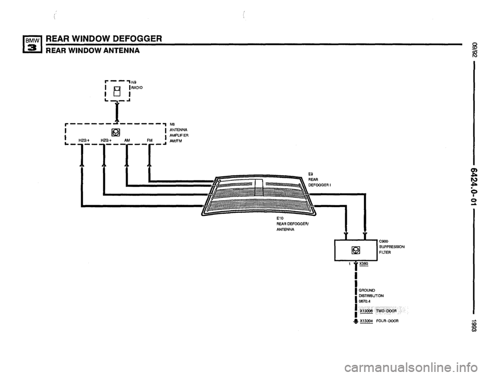BMW 325i 1993 E36 Electrical Troubleshooting Manual 