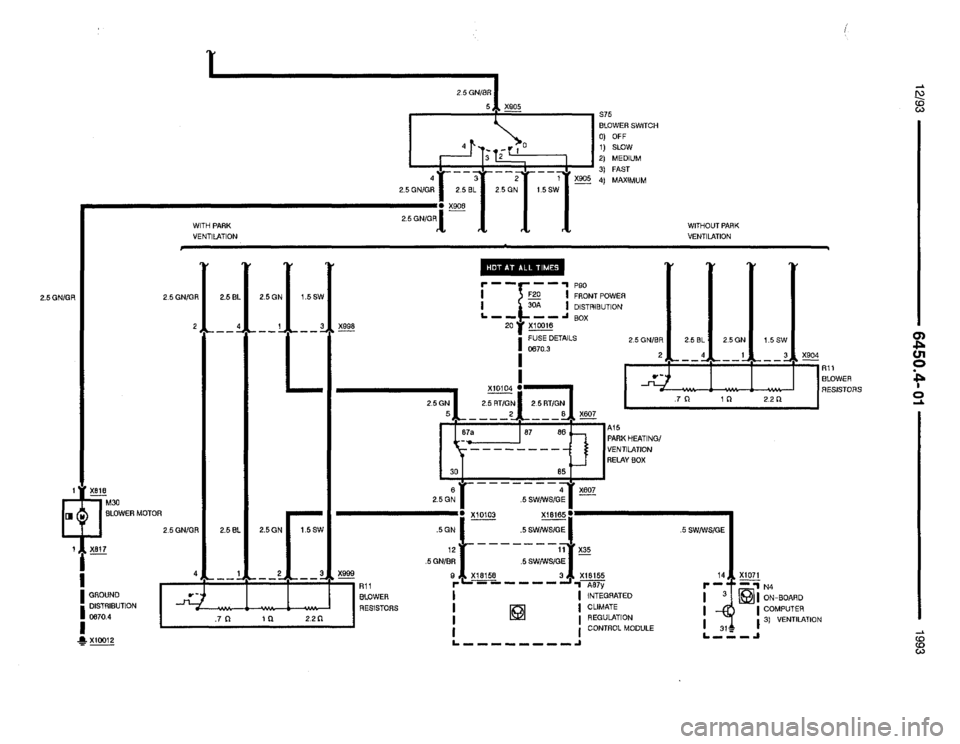 BMW 325i 1993 E36 Electrical Troubleshooting Manual 