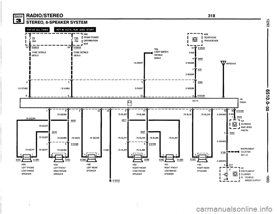 BMW 325i 1993 E36 Electrical Troubleshooting Manual 