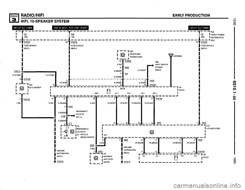 BMW 325i 1993 E36 Electrical Troubleshooting Manual 