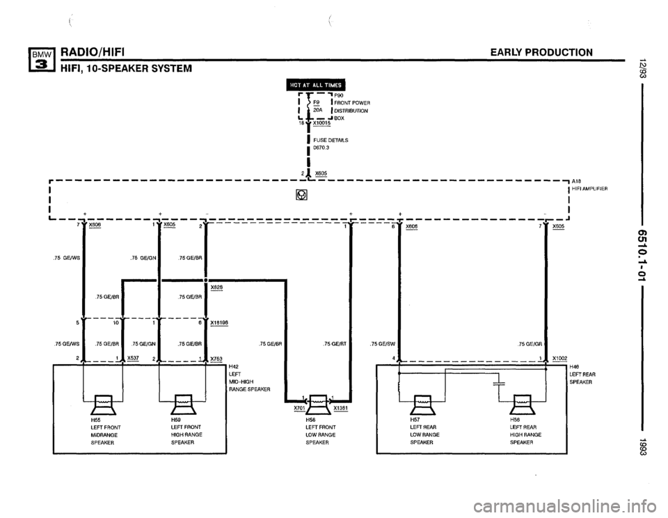 BMW 325i 1993 E36 Electrical Troubleshooting Manual 
