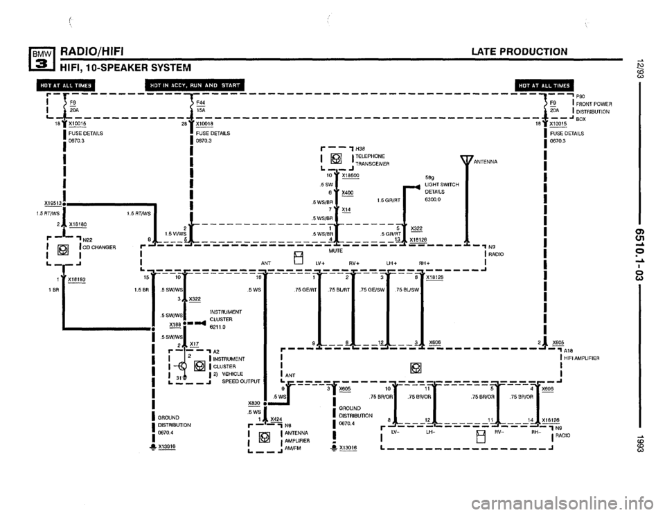 BMW 325i 1993 E36 Electrical Troubleshooting Manual 