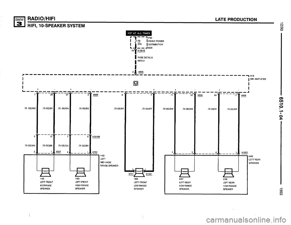 BMW 325i 1993 E36 Electrical Troubleshooting Manual 