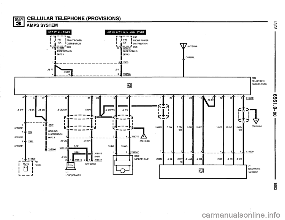 BMW 325i 1993 E36 Electrical Troubleshooting Manual 