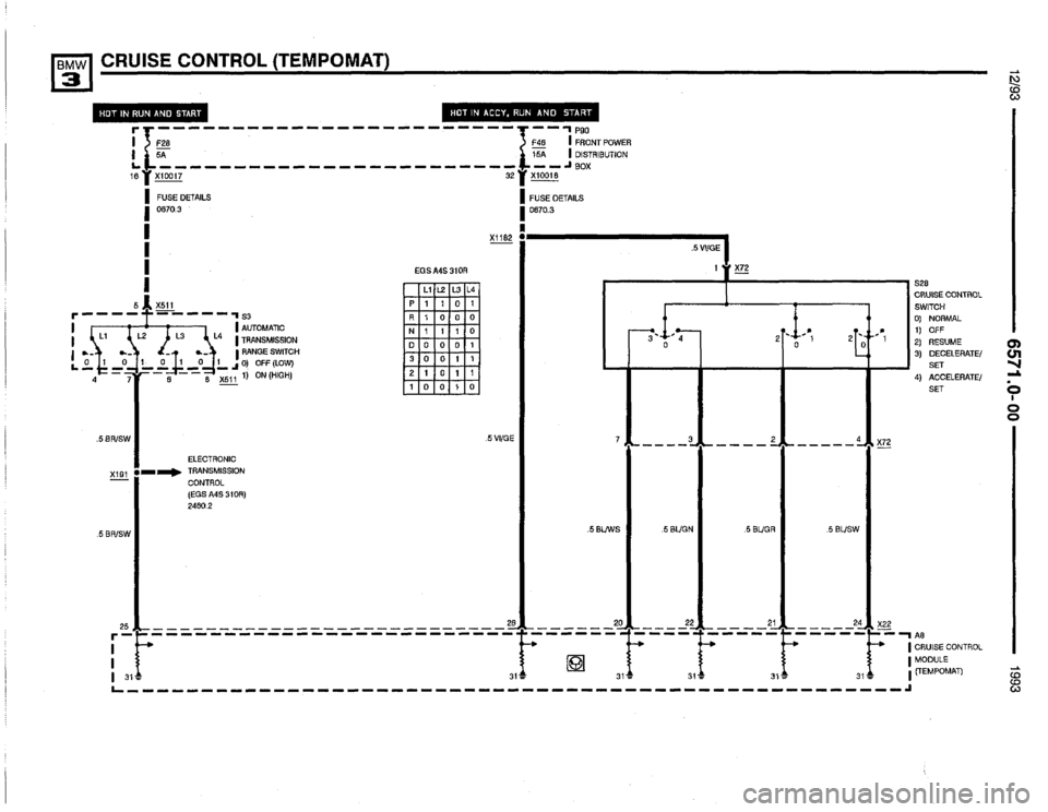 BMW 325i 1993 E36 Electrical Troubleshooting Manual 
