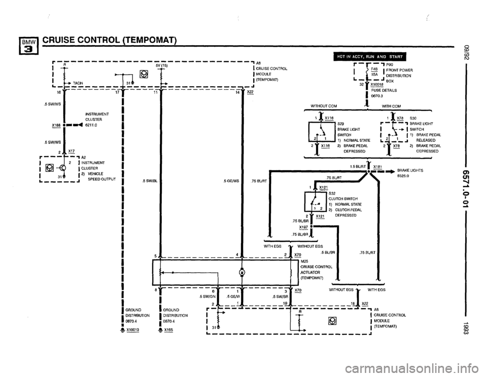BMW 325i 1993 E36 Electrical Troubleshooting Manual 