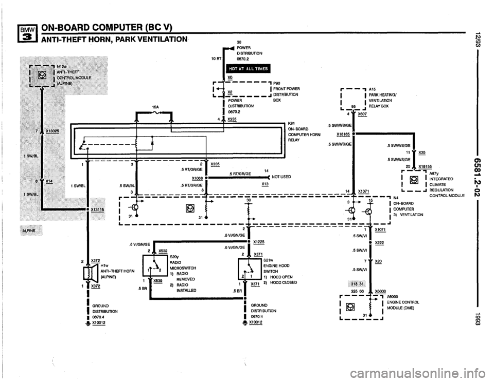 BMW 325i 1993 E36 Electrical Troubleshooting Manual 