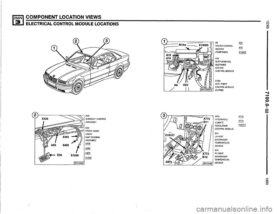 BMW 325i 1993 E36 Electrical Troubleshooting Manual 