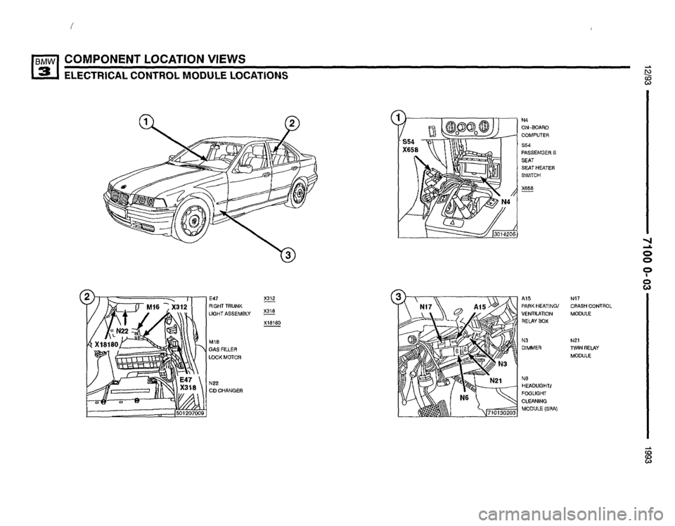BMW 325i 1993 E36 Electrical Troubleshooting Manual 