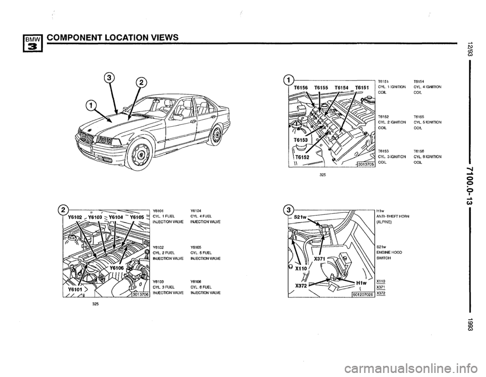 BMW 325i 1993 E36 Electrical Troubleshooting Manual 