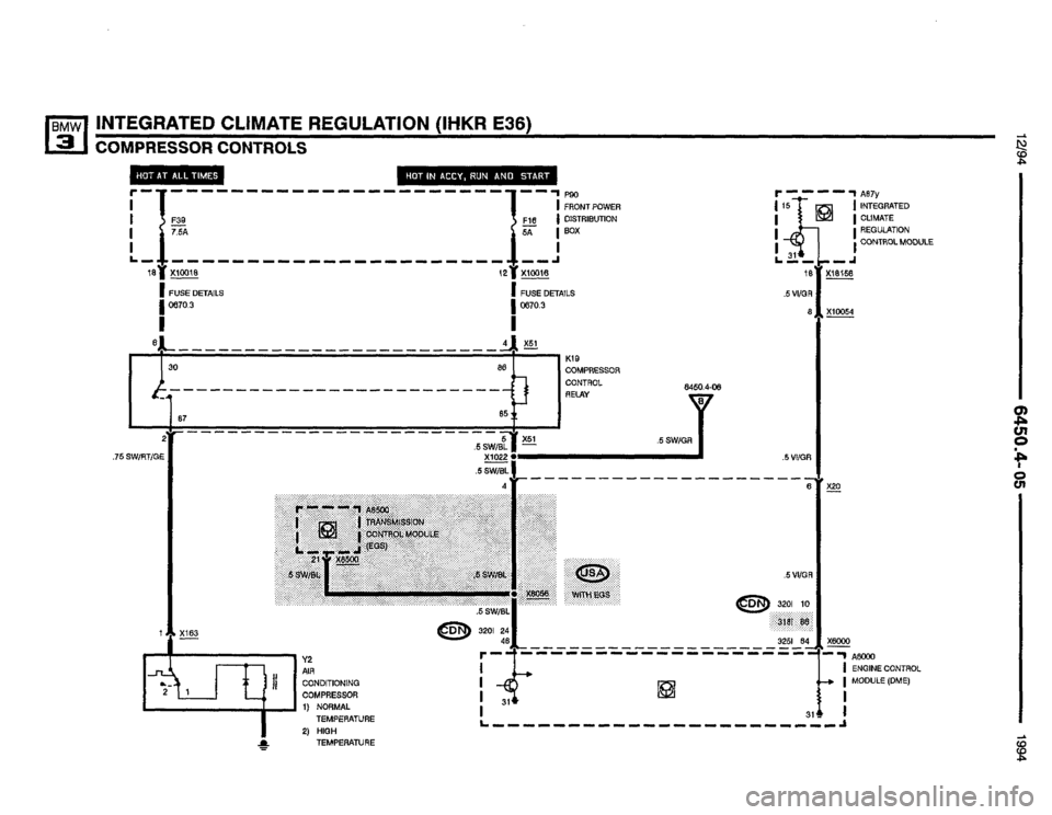 BMW 325i 1994 E36 Electrical Troubleshooting Manual 