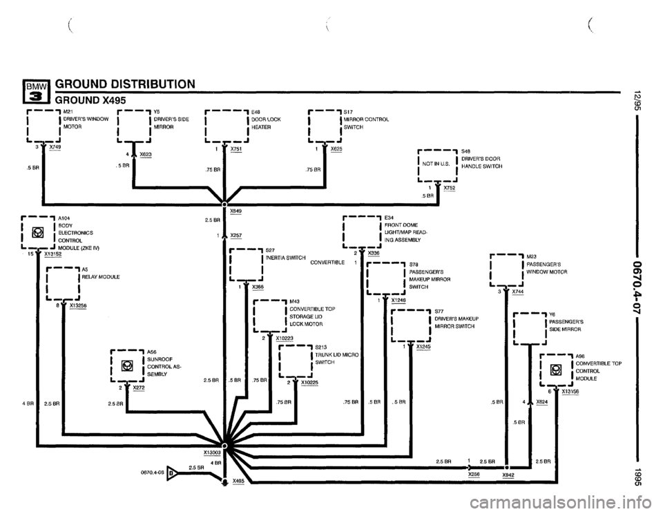 BMW M3 1995 E36 Electrical Troubleshooting Manual 
