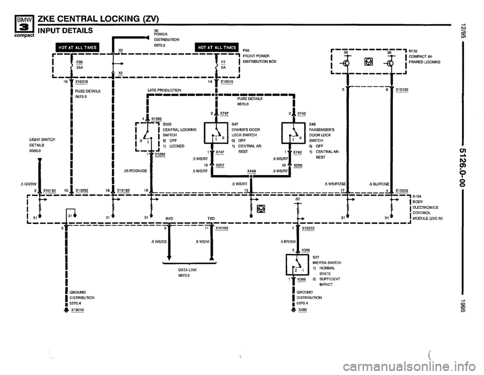 BMW 318ti 1995 E36 Electrical Troubleshooting Manual 