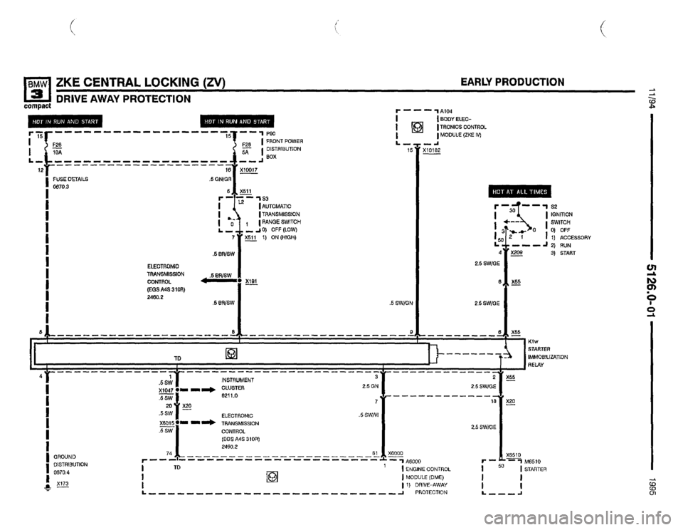 BMW 318ti 1995 E36 Electrical Troubleshooting Manual 
