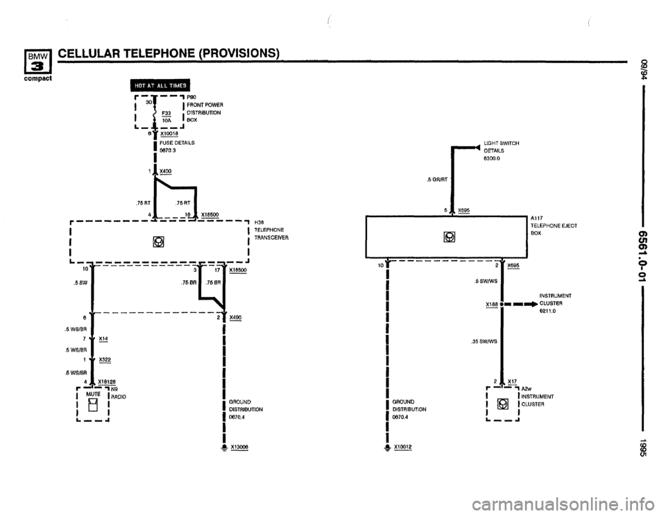BMW 318ti 1995 E36 Electrical Troubleshooting Manual 