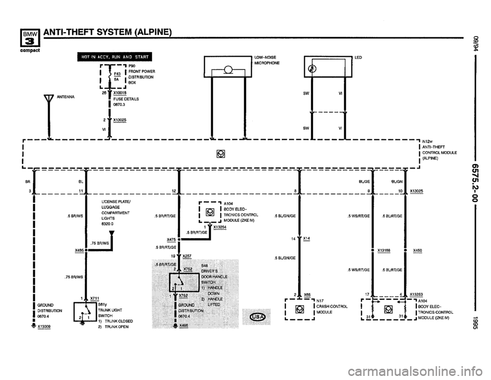 BMW 318ti 1995 E36 Electrical Troubleshooting Manual 