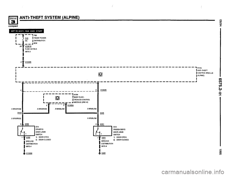 BMW 318ti 1995 E36 Electrical Troubleshooting Manual 