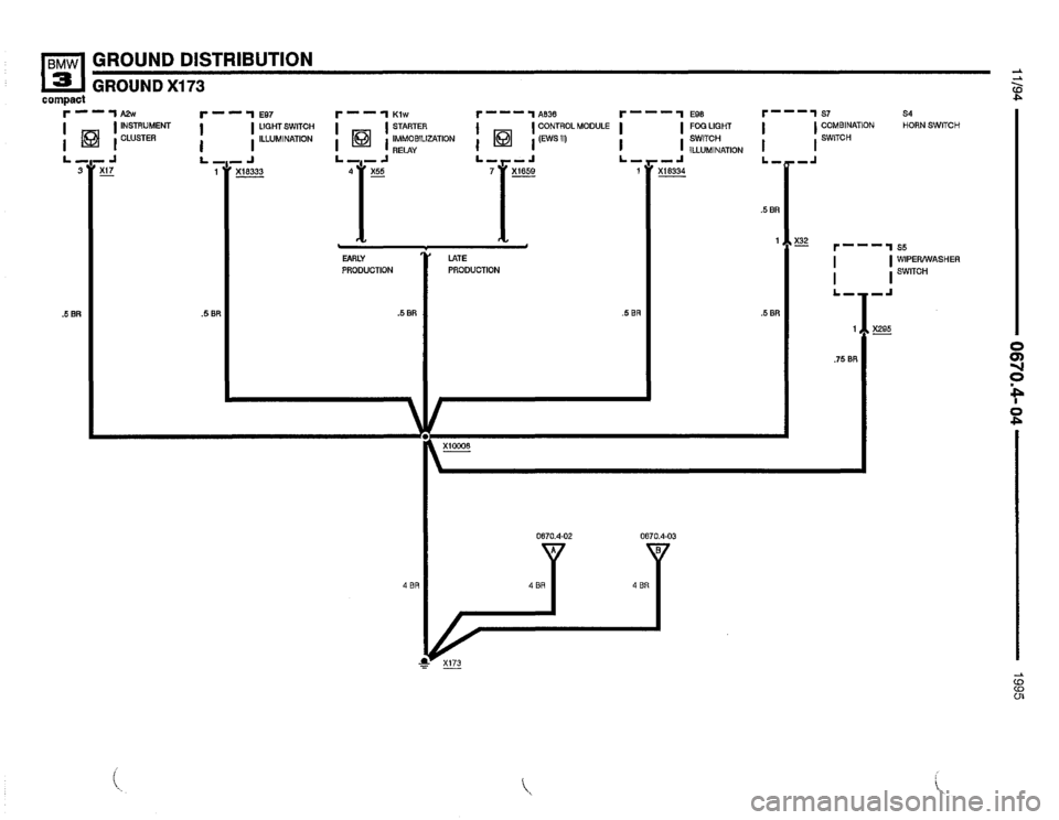 BMW 318ti 1995 E36 Electrical Troubleshooting Manual 