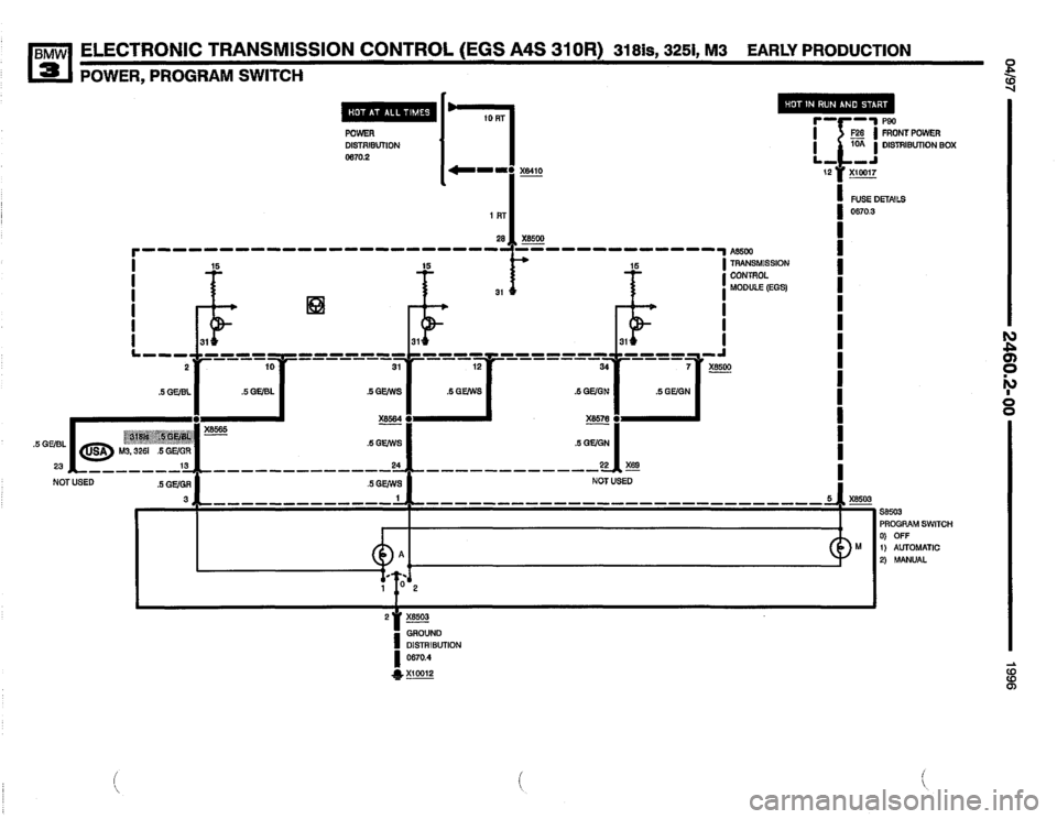 BMW 325i 1996 E36 Electrical Troubleshooting Manual 