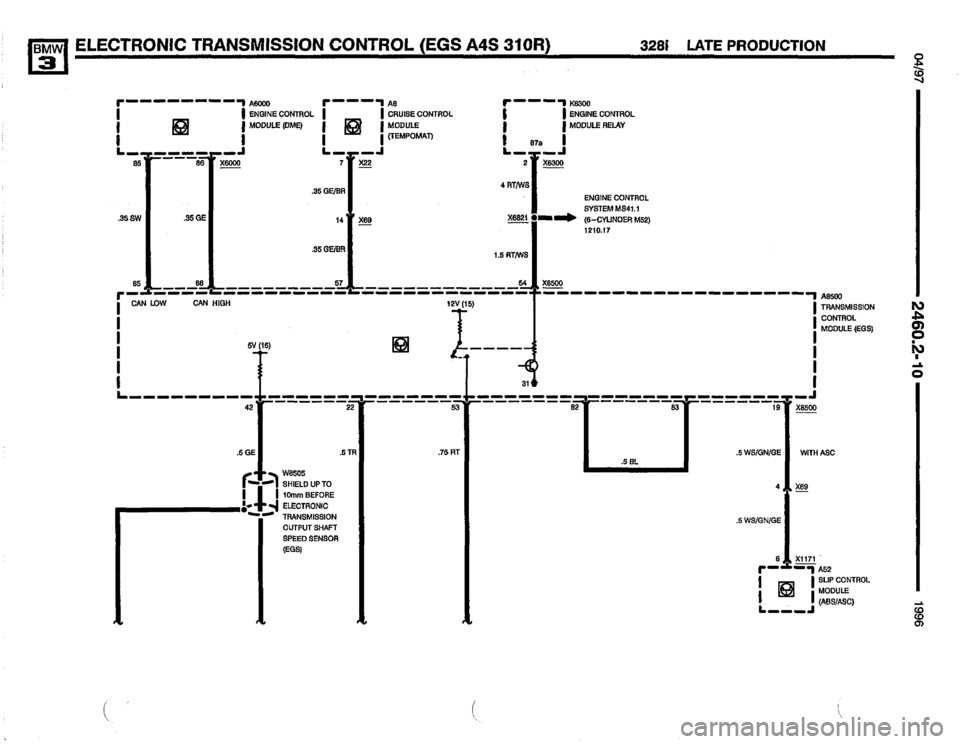 BMW 325i 1996 E36 Electrical Troubleshooting Manual 
