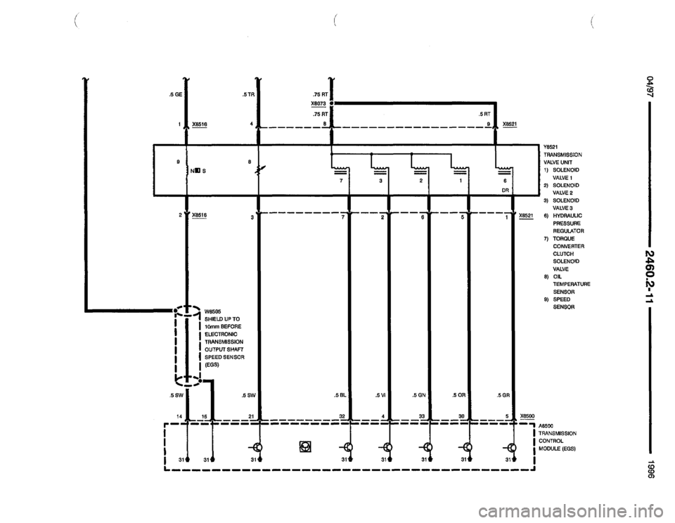 BMW 325i 1996 E36 Electrical Troubleshooting Manual 