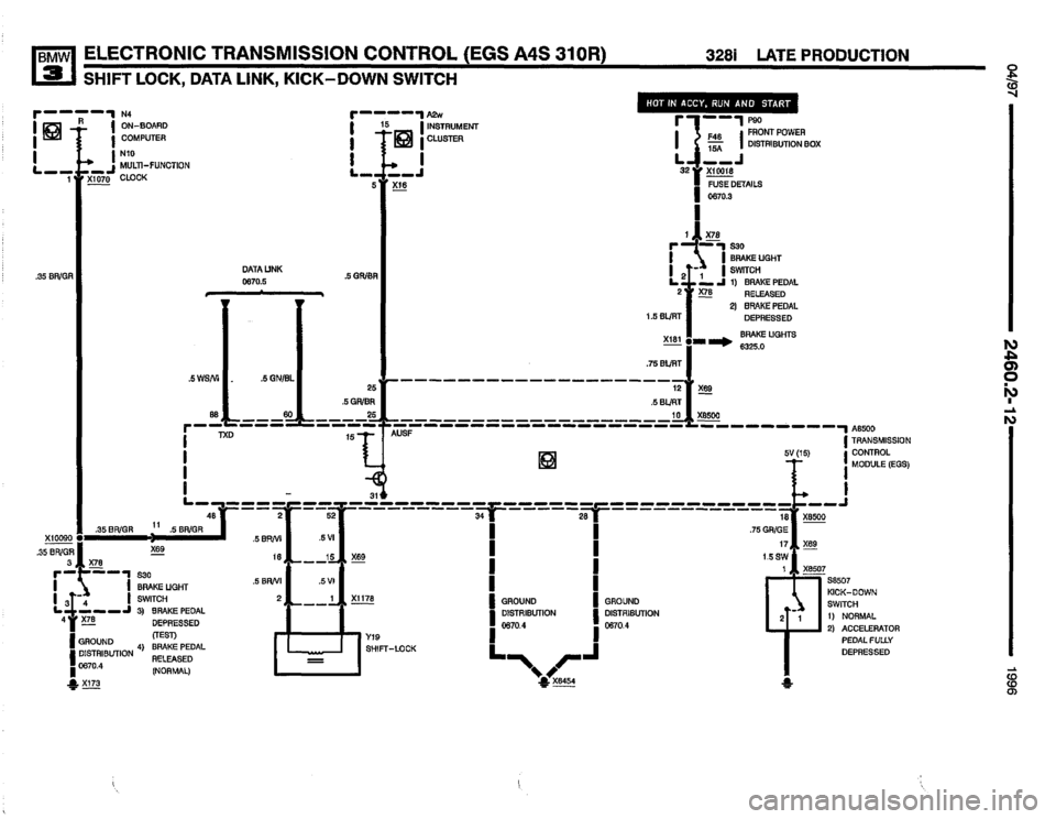 BMW 325i 1996 E36 Electrical Troubleshooting Manual 