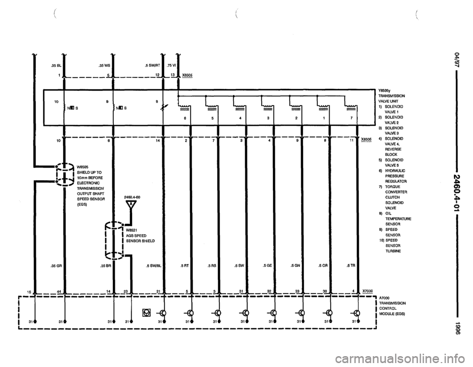 BMW 325i 1996 E36 Electrical Troubleshooting Manual 