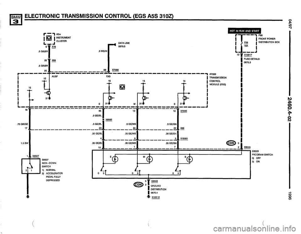 BMW 325i 1996 E36 Electrical Troubleshooting Manual 