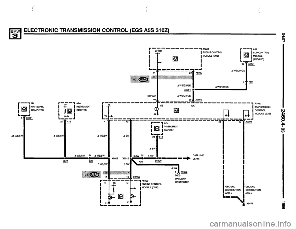BMW 325i 1996 E36 Electrical Troubleshooting Manual 