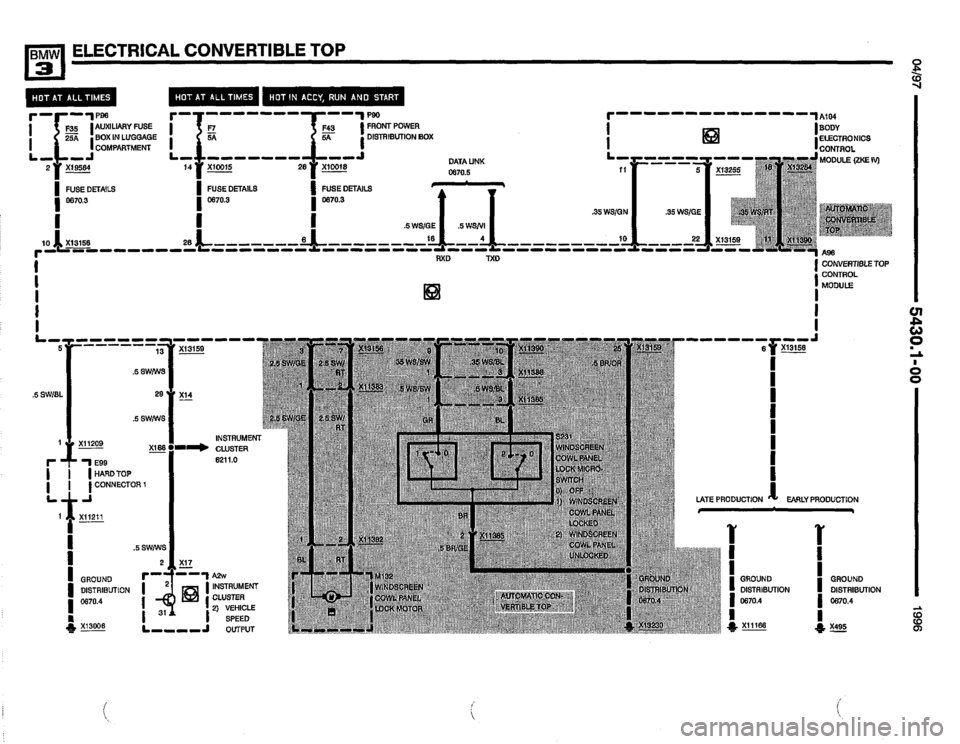 BMW 325i 1996 E36 Electrical Troubleshooting Manual 