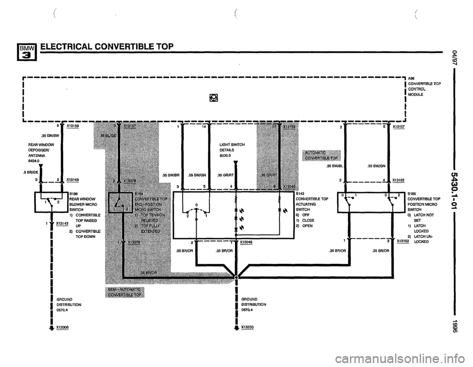 BMW 325i 1996 E36 Electrical Troubleshooting Manual 