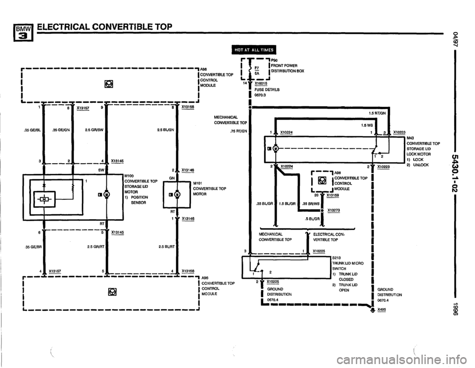 BMW 325i 1996 E36 Electrical Troubleshooting Manual 