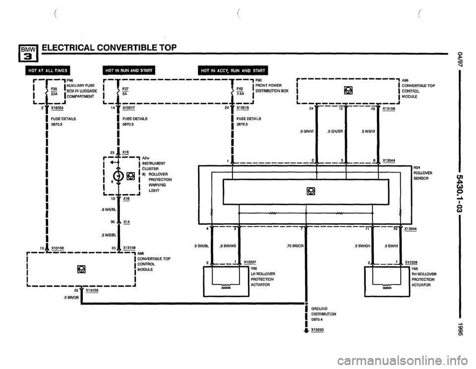 BMW 325i 1996 E36 Electrical Troubleshooting Manual 