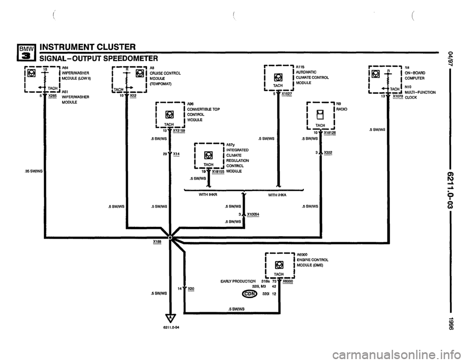 BMW 325i 1996 E36 Electrical Troubleshooting Manual 